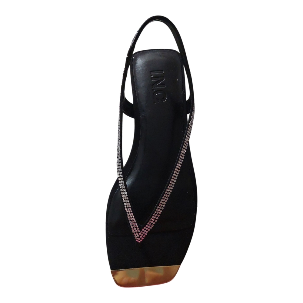 NWB INC Women's Pasca Embellished Square Toe Slide Sandals‎ Size 6.5 - Picture 2 of 5